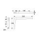WOODEN SHELF BRACKET 25x15cm / BEECH WOOD